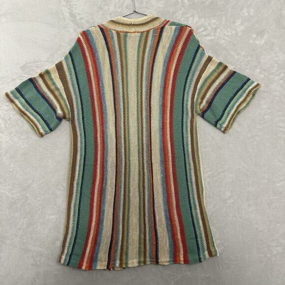 Lauren Ralph Lauren Striped Serape Southwest Western Cardigan Linen Womens Small - Picture 7 of 12